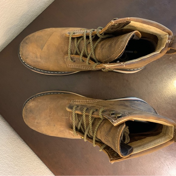 BONANZA Work Boot Crazy Brown Round Toe 6\